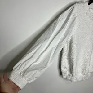 Anthropologie‎ Porridge white texture long sleeve sweatshirt blouse women medium thumbnail 5