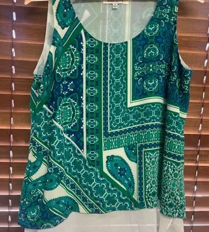 Rose & Olive Sleeveless Bandana Print Blouse | Women’s Size Medium‎ thumbnail 1