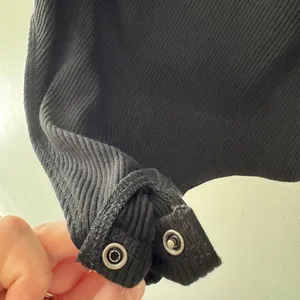 American Eagle Black Ribbed One Shoulder Tie Detail Bodysuit‎ thumbnail 6