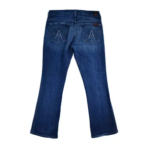 7 For All Mankind A-Pocket Bootcut Jeans Blue Medium Wash U130055U-055U Size 27 thumbnail 2