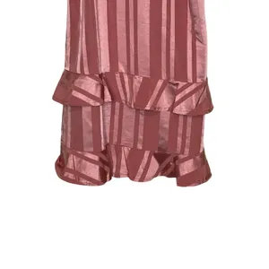 Pinch Women Cami Tank Top Ruffle Tiered‎ Trim Striped Metallic Pink Medium NWT thumbnail 4