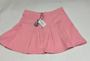 CIDER Womens Pink Pleated Mini Skirt Size L Y2K Tennis Skater Skirt NWT thumbnail 1