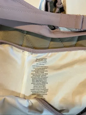 PINK Victoria's Secret Lavender Lace-Up High-Neck Bikini thumbnail 3