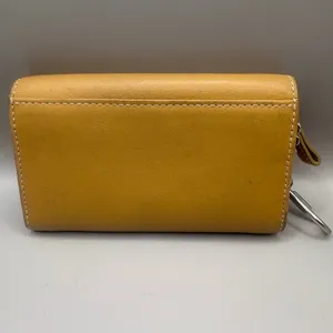 VTG Coach Leatherware Wallet Cardholder‎ Tan Zip Trifold Carabiner Y2K thumbnail 2