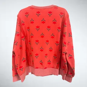 Easel Vintage Floral Print Sweatshirt in Boho Red Size S thumbnail 4