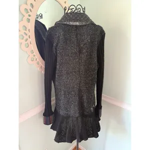 Liquid‎ by Sioni Artsy Funky Whimsical Goth Boho Punk Sweater Cardigan Jacket S thumbnail 6