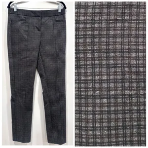 Amanda & Chelsea Womens Size 8 Plaid Straight Leg Career Pants‎ Gray Black thumbnail 2