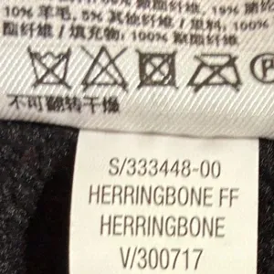 Old Navy Womens Gray Herringbone Puffer Vest Wool Blend Funnel Neck Small thumbnail 5