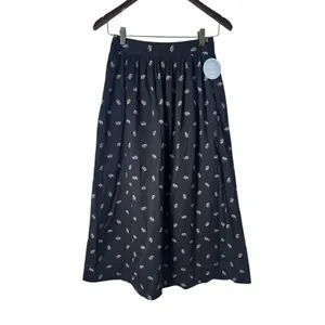 Hill House the Krista Skirt in black floral jacquard XS NWT thumbnail 5