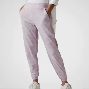 EUC Athleta Brooklyn Lined Camo Jogger Pants Shasta Purple Size 14 Tall thumbnail 3