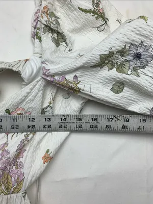 Zimmerman size 3 US size 8/10 White Floral Puff-Sleeve mini dress thumbnail 8