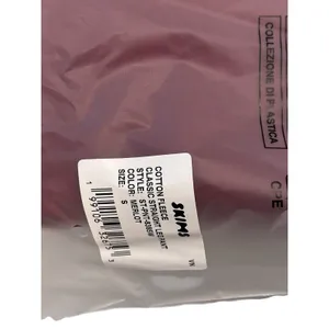 Skims Cotton Fleece Classic Straight Leg Pant Merlot Small new with tags thumbnail 7