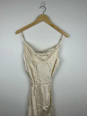 Shona Joy La Lune‎ Bias Cowl Cream Satin Maxi Dress Women’s 8 NWT thumbnail 4