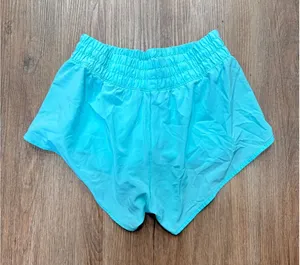 OFFLINE by Aerie Real Good Low Rise Smocked Athletic Shorts‎ Turquoise Blue XS thumbnail 1