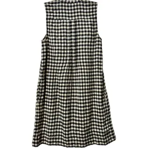 Faherty Isha Sleeveless Gingham Plaid Black / White‎ Shift Dress Size XS $178 thumbnail 4