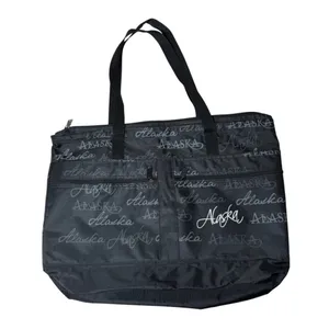Black Tote Bag Alaska Multi Pocket Shoulder Strap Beach Travel Gorpcore thumbnail 5