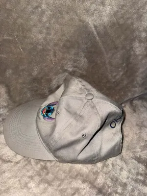 Disney Lilo & Stitch Ohana Embroidered Grey Baseball Dad Hat thumbnail 4