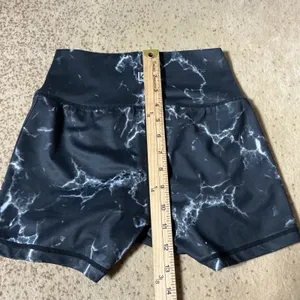 Buffbunny Collection Black White Marble High Rise Athletic‎ Biker Shorts Small thumbnail 5