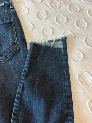 MOTHER Denim Jeans Skinny Looker Ankle Fray thumbnail 8
