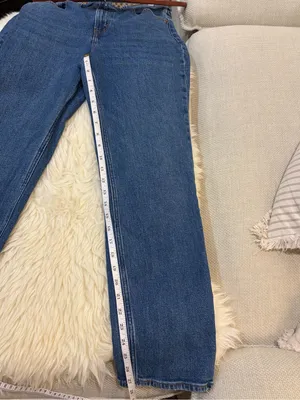 Abercrombie & Fitch Mid Wash Ankle Straight Leg Jeans Ultra High Rise 30” Tall thumbnail 7