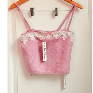 For Love & Lemon NEW Arinah Pink Tank Small Fun‎ Romantic Feminine Fairy Cottage thumbnail 3