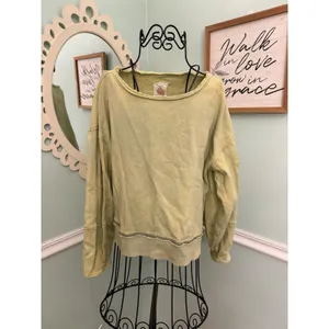 Daily Practice Anthropologie Tie Dye Sweatshirt Size XS Lime Green‎ Mint Relaxed thumbnail 2