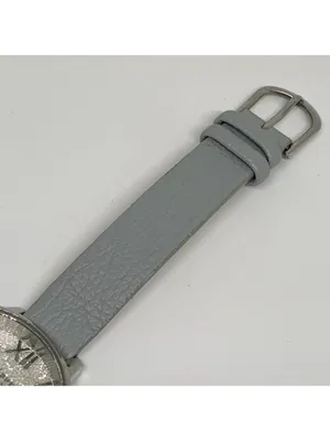 Olivia Burton London watch 3D bee dial 34mm stainless steel gray leather running thumbnail 4