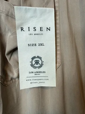 Risen Jeans Los Angeles The Carly Cargo Pants Taupe Wide Leg Size 2XL 90s Grunge thumbnail 8