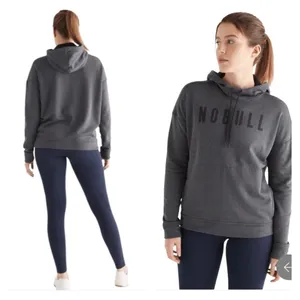 Nobull Performance Hoodie Women’s L Charcoal‎ Grey Drawstring Fleece Lined thumbnail 3