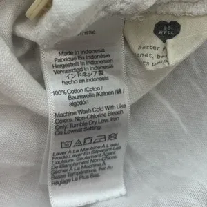 Madwell Womens White Cotton Gauze V-Neck‎ Button Tunic Top Small thumbnail 6