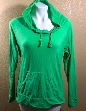 Champion green warm drawstring hoodie thumbnail 1