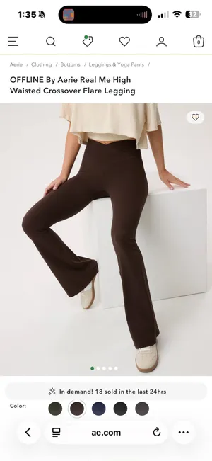 Aerie Flare Leggings Crossover thumbnail 4