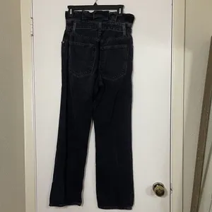 AGOLDE lettuce waist High waist black wash 90's denim jeans size US 29 thumbnail 6