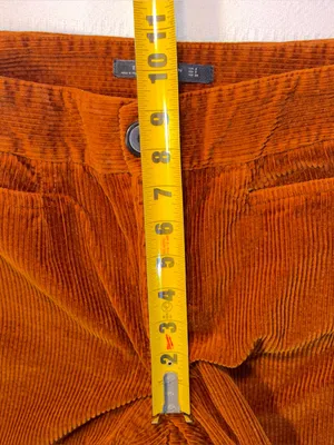 Zara Womens Corduroy Mid Rise Wide Leg Pant Size S Minimalist Preppy thumbnail 7