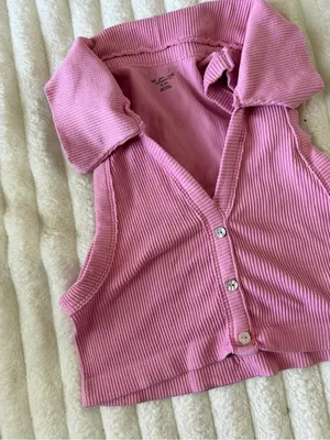 Urban Outfitters Pink Ribbed Crop Top thumbnail 2