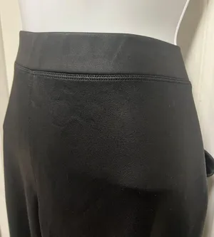 Express Black Faux Leather Low Rise Leggings thumbnail 6