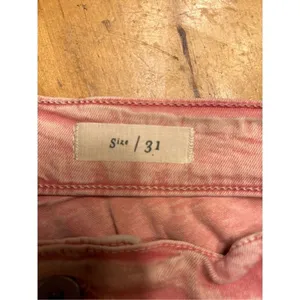 Pilcro and the Letterpress Ultra High-Rise Acid Wash Straight Jeans Pink/Rose 31 thumbnail 10