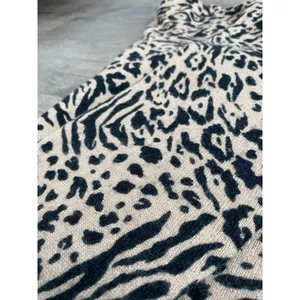 Womens Nina Leonard cheetah print vintage lambswool angora v neck sweater SZ 1+‎ thumbnail 8