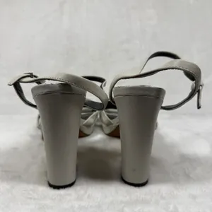 Franco Sarto‎ Damalis Cream Leather Strappy Block Heel Sandals 8M Square Toe thumbnail 10