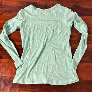 Natural Uniforms Women's Long Sleeve Green Crew Neck‎ Top Size S thumbnail 1