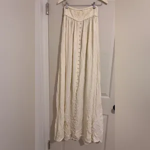 Fillyboo‎ Zippora Cream Maxi Strapless Eyelet Maternity Dress Fairy Bohemian thumbnail 3