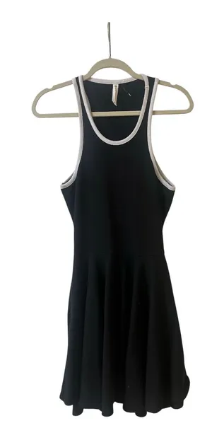 Daily Practice by Anthropologie cut out fit and flare dress black sz Medium thumbnail 3