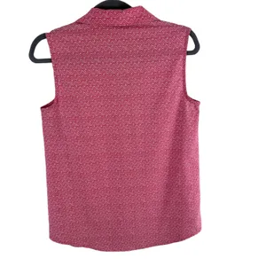 Eddie Bauer Pink White Lightweight‎ Sleeveless Collared Pullover Polo Size XS thumbnail 2