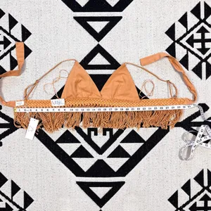 Sage The Label Giulia Boho Fringe Hem Crop Top in Rust Medium thumbnail 10