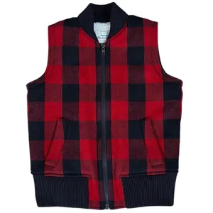 EUC Madewell Buffalo Plaid Sherpa Lined Zip Front Vest Size XS thumbnail 3