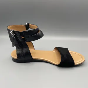 Franco Sarto Sandals Size 8 Black Leather Gladiator Fringed Ankle Strap Open Toe thumbnail 6