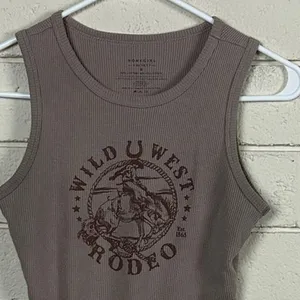 Homegirl Rodeo Wild West Brown Tank size S thumbnail 6