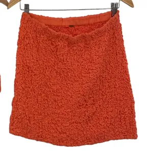 Free People 2 Piece Set Smocked Cropped Tank High Waist Mini Orange Womens Large thumbnail 6