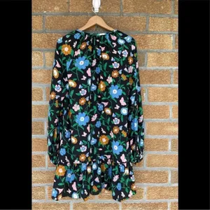KATE SPADE NEW YORK KATE SPADE Floral Garden Tulip Dress In Black LARGE thumbnail 11
