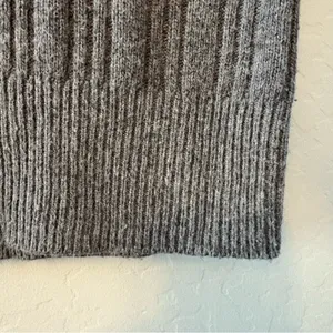 Hollister Y2K dark gray long sleeve hooded cable knit deep v-neck sweater small thumbnail 6